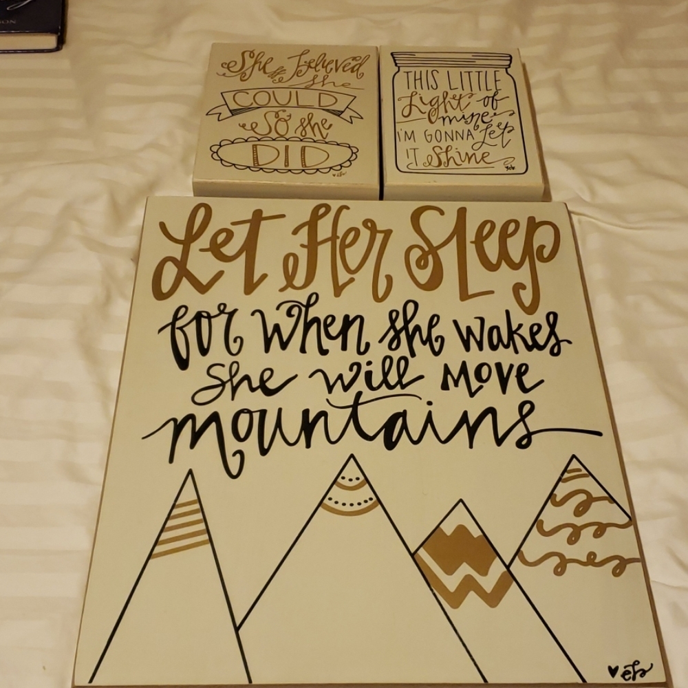 Wall hangings with sayings